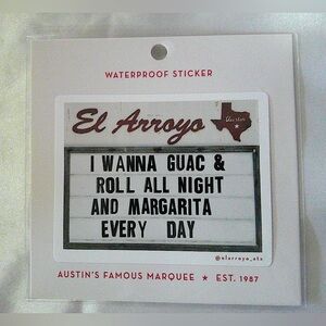 15 El Arroyo Waterproof Sticker Packs : Guac & Roll